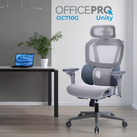 Крісло офісне OfficePro Unity OC710G Grey Купити в Україні