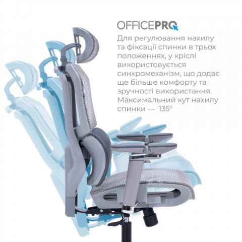 Крісло офісне OfficePro Unity OC710G Grey Купити в Україні