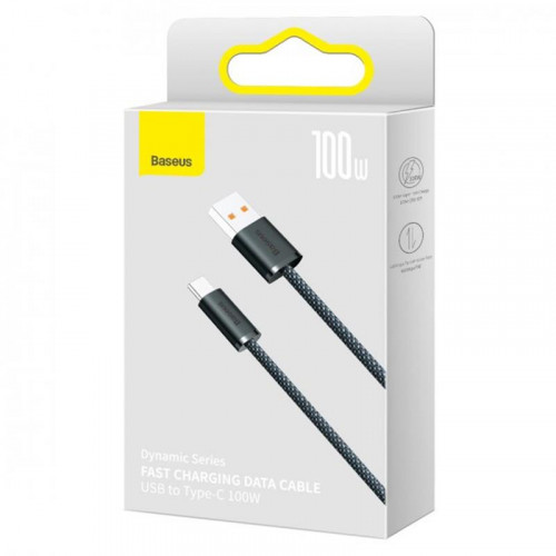 Кабель Baseus Dynamic USB-USB Type-C, 20V/5A, 100W, 1м Grey (CALD000616)
