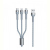 Кабель Remax Jany Series 3в1 USB to Type-C/Lightning/Micro-USB Silver (RC-124TH)