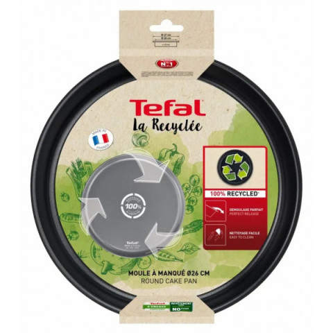 Форма для запікання Tefal La Recyclee, кругла, 26см, алюміній, чорний