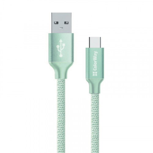 Кабель ColorWay USB-USB Type-C, 1м Mint (CW-CBUC003-MT)