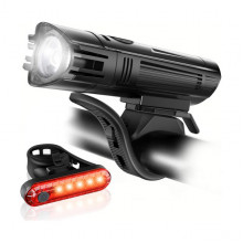 Комплект велофара і задня мигалка Ascher Ultra Bright 2000 mAh, 300 Lumens 4 режими світла (HJ-040)
