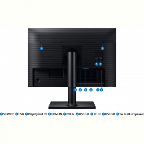 Монiтор Samsung 24" F24T450FQI (LF24T450GYIXCI) IPS Black