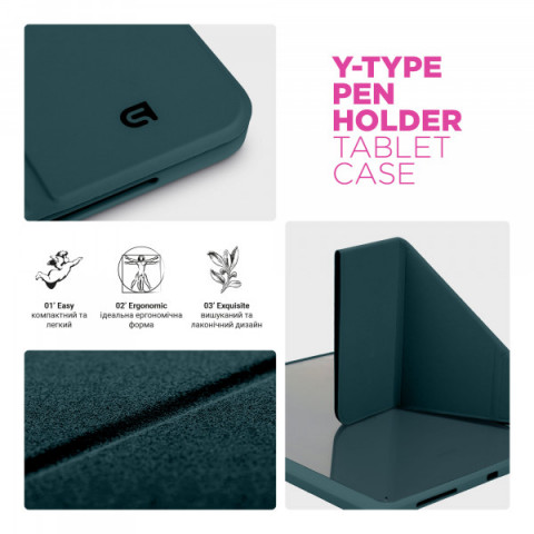 Чохол ArmorStandart Y-Type PEN для Samsung Galaxy Tab S10 FE+ Pine Green (ARM85533)