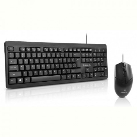 Комплект (клавіатура, миша) REAL-EL Standard 504 Kit Black (EL123100037)