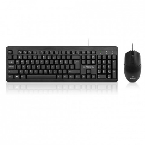Комплект (клавіатура, миша) REAL-EL Standard 504 Kit Black (EL123100037)