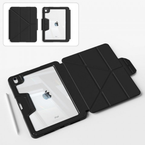 Чохол-книжка BeCover Rugged Origami Transparent з кріпленням Apple Pencil дляApple iPad Air 11" M4 2026 Black (715176)