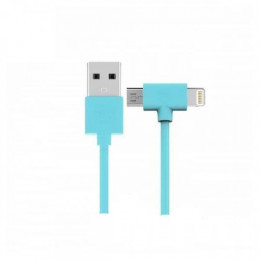 Кабель WK WDC-008 Axe Lightning/microUSB, 1м Blue (6970349287308)