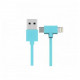 Кабель WK WDC-008 Axe Lightning/microUSB, 1м Blue (6970349287308)