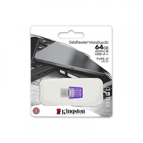 Флеш-накопичувач USB3.2 64GB Type-C Kingston DataTraveler microDuo 3C (DTDUO3CG3/64GB)