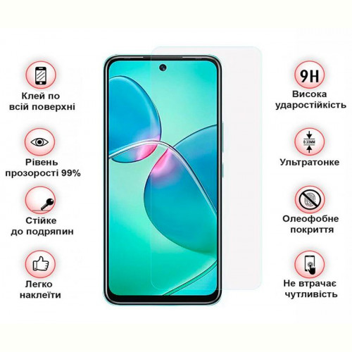 Захисне скло BeCover для Infinix Hot 12 Play NFC (X6816D) Crystal Clear Glass 3D (708089)