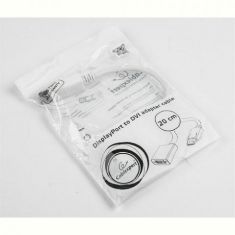 Адаптер Cablexpert DisplayPort - DVI (M/F), 0.1 м, білий (A-DPM-DVIF-002-W) пакет