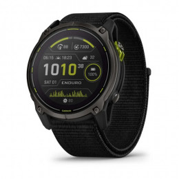 Смарт-годинник Garmin Enduro 3 Carbon Gray DLC Titanium with Black Nylon (010-02751-00)