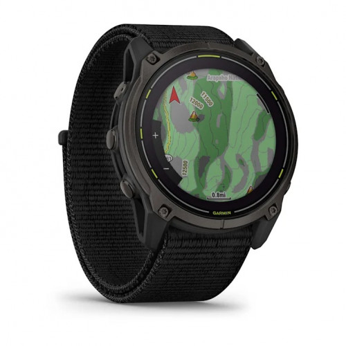 Смарт-годинник Garmin Enduro 3 Carbon Gray DLC Titanium with Black Nylon (010-02751-00)