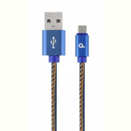 Кабель Cablexpert (CC-USB2J-AMmBM-1M-BL) USB 2.0 A - microUSB, преміум, 1м, синій