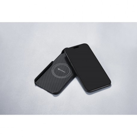 Чохол Pitaka MagEZ 4 Twill 1500D Case для iPhone 15 Plus Black/Grey (KI1501M)