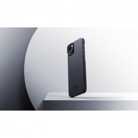 Чохол Pitaka MagEZ 4 Twill 1500D Case для iPhone 15 Plus Black/Grey (KI1501M)