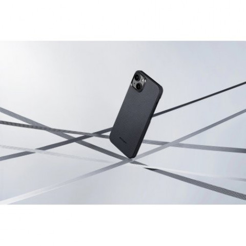 Чохол Pitaka MagEZ 4 Twill 1500D Case для iPhone 15 Plus Black/Grey (KI1501M)