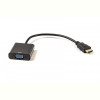 Кабель PowerPlant (CA910885) HDMI-VGA, 0.15м, чорний