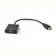Кабель PowerPlant (CA910885) HDMI-VGA, 0.15м, чорний