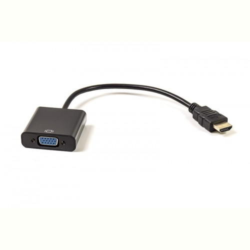 Кабель PowerPlant (CA910885) HDMI-VGA, 0.15м, чорний