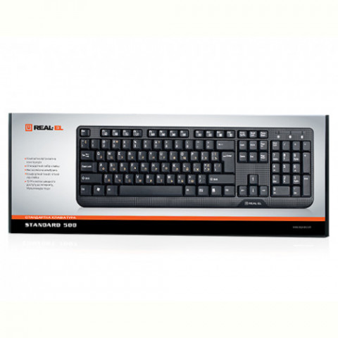 Клавіатура REAL-EL Standard 500 Ukr Black USB