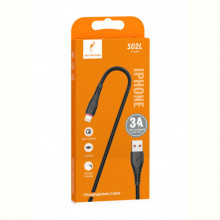 Кабель SkyDolphin S02L USB - Lightning 1м, Black (USB-000587)