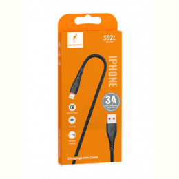 Кабель SkyDolphin S02L USB - Lightning 1м, Black (USB-000587)