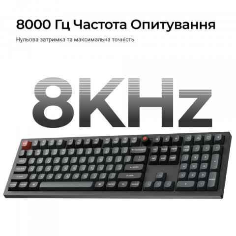 Клавіатура дротова Keychron V6 8K Keychron Super Red Switch Black RGB (V6W-D1-UA) Купити в Україні