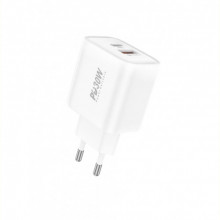 Мережевий зарядний пристрій Foneng EU52-CH PD 30W (1xUSB, 1xType-C) White