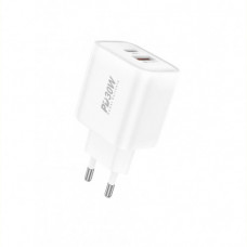 Мережевий зарядний пристрій Foneng EU52-CH PD 30W (1xUSB, 1xType-C) White