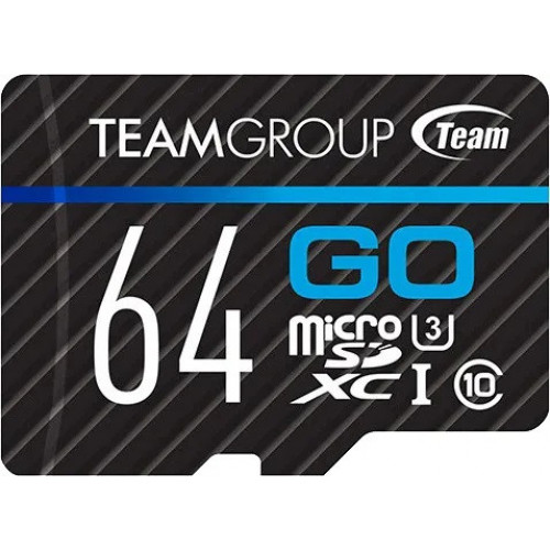 Карта пам`ятi MicroSDXC 64GB UHS-I/U3 Team Go R90/W45MB/s + SD-адаптер (TGUSDX64GU303)