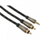 Аудіо-кабель Hama mini-jack 3.5 мм(M) - 2хRCA(M), 1.5 м Black (00122305)