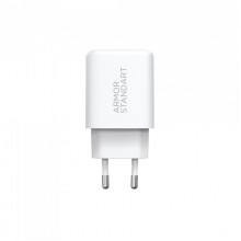 Мережевий зарядний пристрій ArmorStandart Poweraze 20W GaN Type-C + USB-A White (ARM87066)
