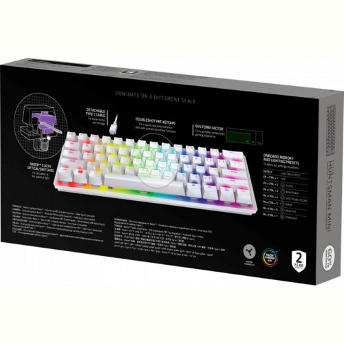 Клавіатура Razer Huntsman Mini Mercury Red Switch White (RZ03-03392200-R3R1)