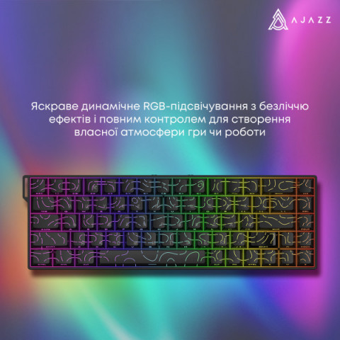 Ігрова магнітна клавіатура Ajazz AK680 V2 Ice Island Magnetic Switch (AK680-V2-I-S-W) Купити в Україні