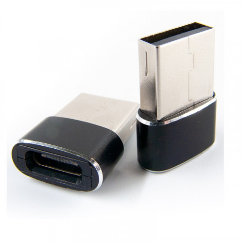 Адаптер Dengos USB-USB Type-C Black (ADP-021)