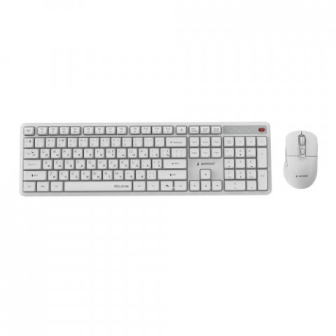 Комплект (клавіатура, миша) бездротовий Gembird KBS-WMS-01-W-CYRL White