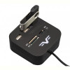 Концентратор USB 2.0 Frime 3хUSB2.0, SD, MS, TF Black (FHC-AllinOne3p2B)