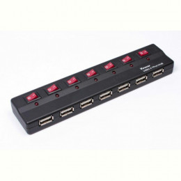 Концентратор USB2.0 Viewcon VE 411 Black (VE411) 7хUSB2.0