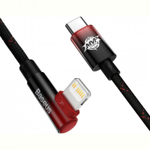 Кабель Baseus MVP 2 USB Type-C - Lightning (M/M), 20W, 1 м Black/Red (CAVP000220)