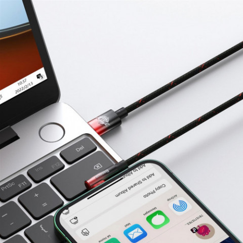 Кабель Baseus MVP 2 USB Type-C - Lightning (M/M), 20W, 1 м Black/Red (CAVP000220)