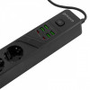 Мережевий фільтр Proove Power Strip P-04 (4 розетки + 4 USB + 2 Type-C) 2М black Купити в Україні