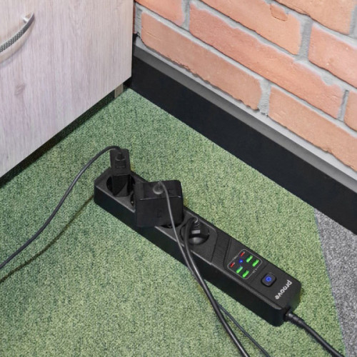 Мережевий фільтр Proove Power Strip P-04 (4 розетки + 4 USB + 2 Type-C) 2М black Купити в Україні