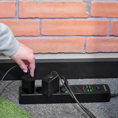 Мережевий фільтр Proove Power Strip P-04 (4 розетки + 4 USB + 2 Type-C) 2М black Купити в Україні