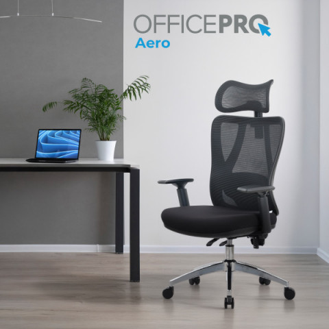 Крісло офісне OfficePro Aero OC490B Black Купити в Україні