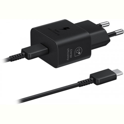 Мережевий зарядний пристрій Samsung EP-T2510XBEGEU Black, 25W + кабель USB Type-C