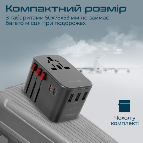 Зарядний пристрій Promate TripMate-36W Black