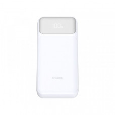 Акумулятор портативний літій-іонний Power Bank D-Link 20000мА*год, 65Вт PD 3.0, QC 3.0, 2xUSB-C, 1xUSB-A з дисплеєм, білий